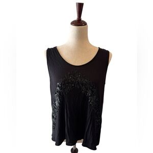 Calvin Klein Black Graphic Sleeveless Tank Top